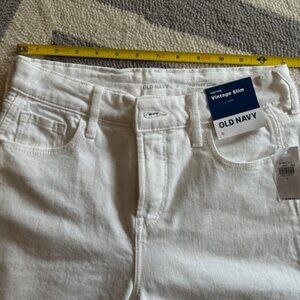 NWT Old Navy High Rise Vintage Slim White Jeans